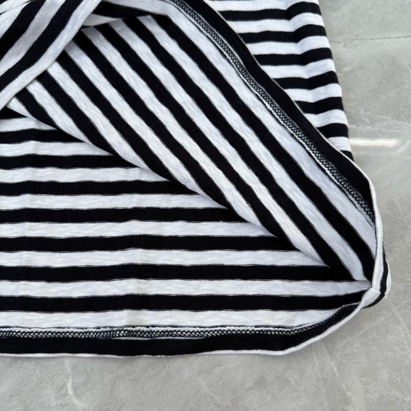 Women’s Talbots The Sleeve Knit Shift Striped Dress XS 100% Cotton Tie Sleeves - Picture 5 of 16